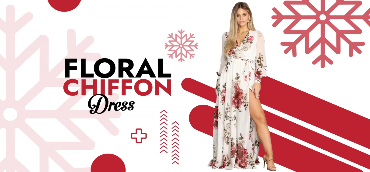 FLORAL CHIFFON DRESS